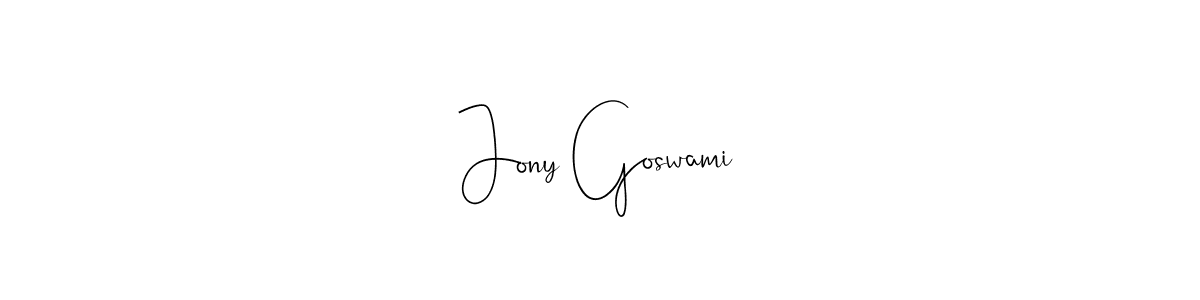 Make a beautiful signature design for name Jony Goswami. Use this online signature maker to create a handwritten signature for free. Jony Goswami signature style 4 images and pictures png