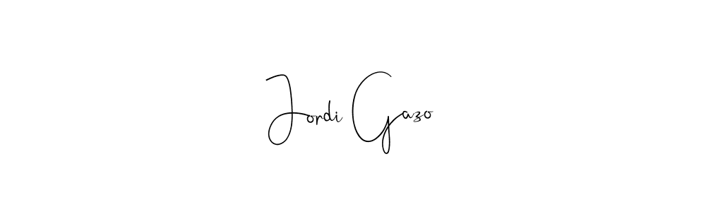 Also You can easily find your signature by using the search form. We will create Jordi Gazo name handwritten signature images for you free of cost using Andilay-7BmLP sign style. Jordi Gazo signature style 4 images and pictures png