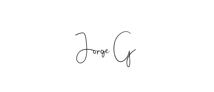 How to Draw Jorge G signature style? Andilay-7BmLP is a latest design signature styles for name Jorge G. Jorge G signature style 4 images and pictures png