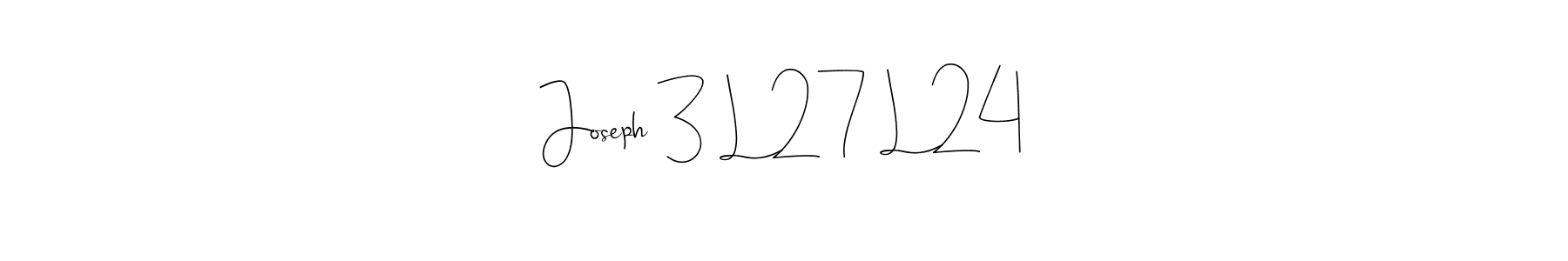 Andilay-7BmLP is a professional signature style that is perfect for those who want to add a touch of class to their signature. It is also a great choice for those who want to make their signature more unique. Get Joseph 3 L 27 L 24 name to fancy signature for free. Joseph 3 L 27 L 24 signature style 4 images and pictures png