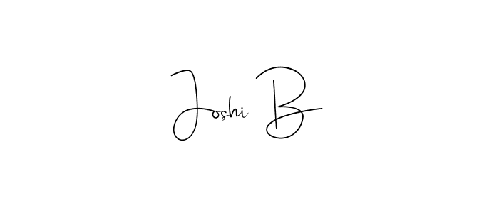 Use a signature maker to create a handwritten signature online. With this signature software, you can design (Andilay-7BmLP) your own signature for name Joshi B. Joshi B signature style 4 images and pictures png