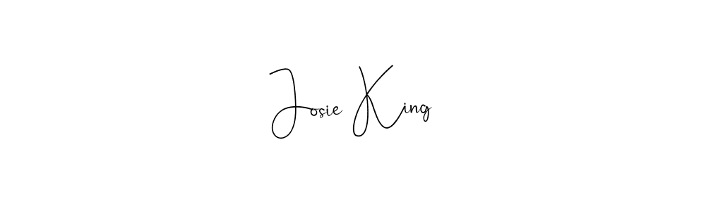 Make a beautiful signature design for name Josie King. With this signature (Andilay-7BmLP) style, you can create a handwritten signature for free. Josie King signature style 4 images and pictures png