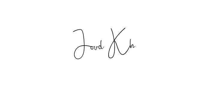 Design your own signature with our free online signature maker. With this signature software, you can create a handwritten (Andilay-7BmLP) signature for name Joud Kh. Joud Kh signature style 4 images and pictures png