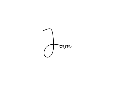 Make a beautiful signature design for name Joun. With this signature (Andilay-7BmLP) style, you can create a handwritten signature for free. Joun signature style 4 images and pictures png