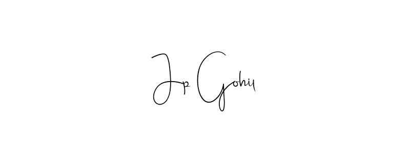 Make a beautiful signature design for name Jp Gohil. With this signature (Andilay-7BmLP) style, you can create a handwritten signature for free. Jp Gohil signature style 4 images and pictures png