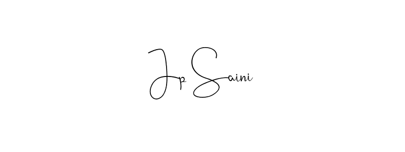 How to make Jp Saini name signature. Use Andilay-7BmLP style for creating short signs online. This is the latest handwritten sign. Jp Saini signature style 4 images and pictures png