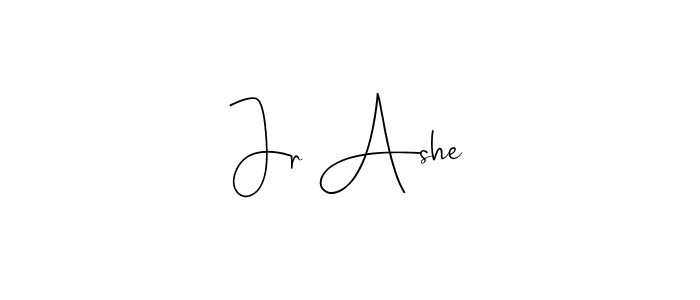 You should practise on your own different ways (Andilay-7BmLP) to write your name (Jr Ashe) in signature. don't let someone else do it for you. Jr Ashe signature style 4 images and pictures png
