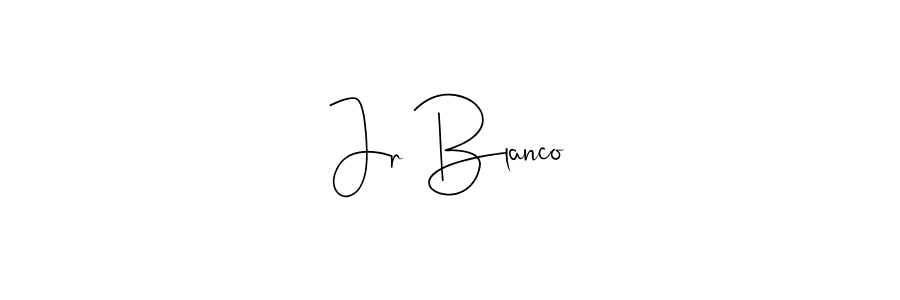 The best way (Andilay-7BmLP) to make a short signature is to pick only two or three words in your name. The name Jr Blanco include a total of six letters. For converting this name. Jr Blanco signature style 4 images and pictures png