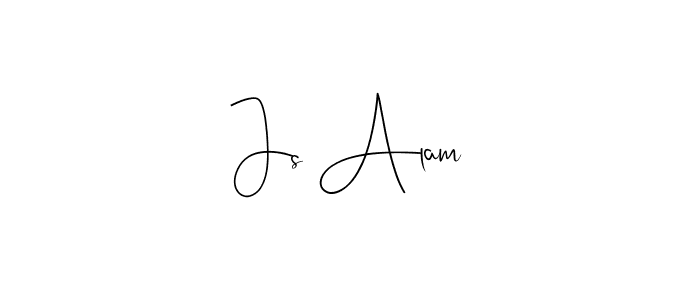 Also You can easily find your signature by using the search form. We will create Js Alam name handwritten signature images for you free of cost using Andilay-7BmLP sign style. Js Alam signature style 4 images and pictures png