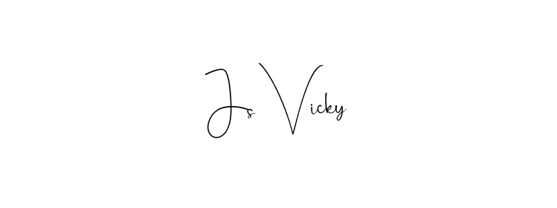 Use a signature maker to create a handwritten signature online. With this signature software, you can design (Andilay-7BmLP) your own signature for name Js Vicky. Js Vicky signature style 4 images and pictures png