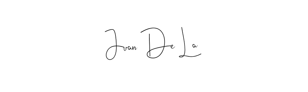 The best way (Andilay-7BmLP) to make a short signature is to pick only two or three words in your name. The name Juan De La include a total of six letters. For converting this name. Juan De La signature style 4 images and pictures png