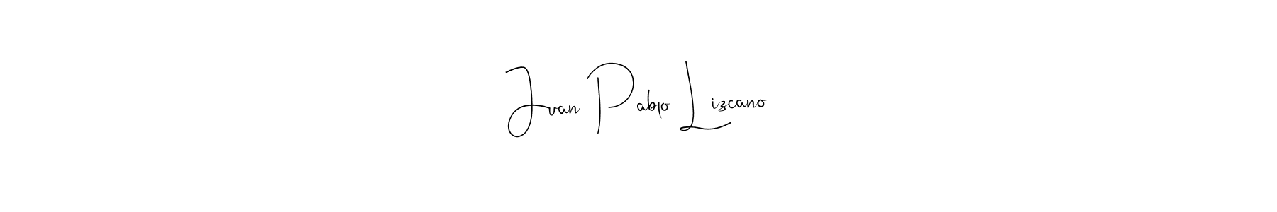 Make a beautiful signature design for name Juan Pablo Lizcano. With this signature (Andilay-7BmLP) style, you can create a handwritten signature for free. Juan Pablo Lizcano signature style 4 images and pictures png