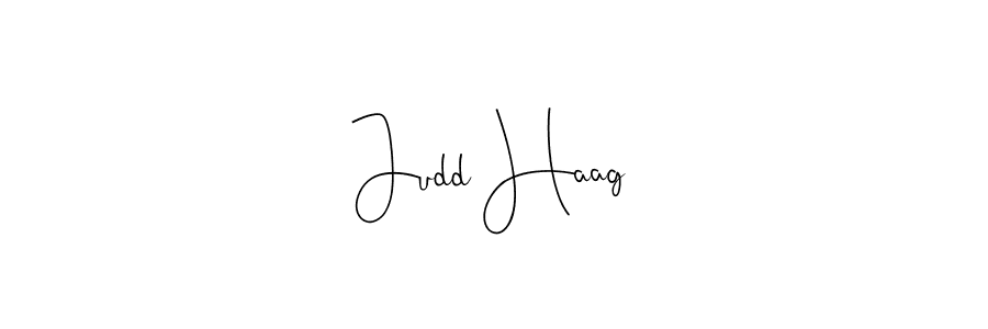 How to make Judd Haag name signature. Use Andilay-7BmLP style for creating short signs online. This is the latest handwritten sign. Judd Haag signature style 4 images and pictures png