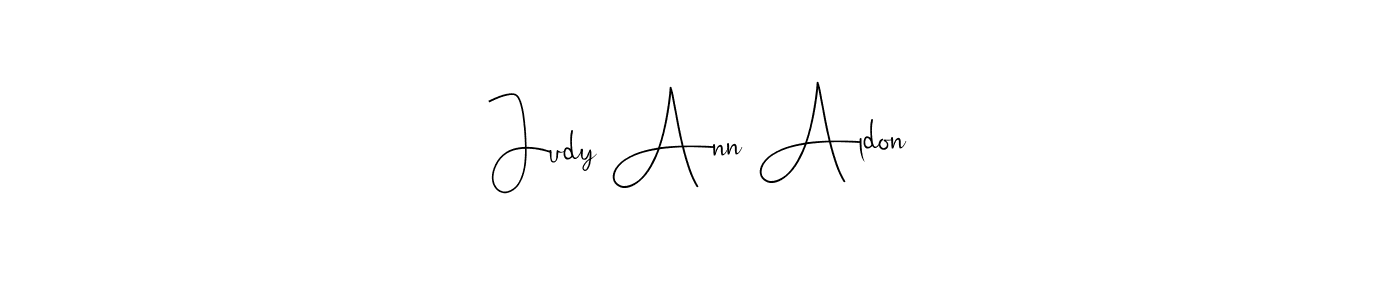 if you are searching for the best signature style for your name Judy Ann Aldon. so please give up your signature search. here we have designed multiple signature styles  using Andilay-7BmLP. Judy Ann Aldon signature style 4 images and pictures png