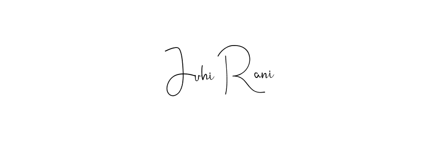 It looks lik you need a new signature style for name Juhi Rani. Design unique handwritten (Andilay-7BmLP) signature with our free signature maker in just a few clicks. Juhi Rani signature style 4 images and pictures png
