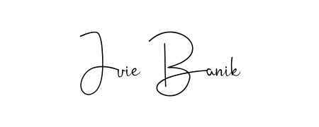 Discover how Juie Banik looks in an executive cursive font (Andilay-7BmLP). Perfect for legal documents, invoices, and certificates. Juie Banik signature style 4 images and pictures png