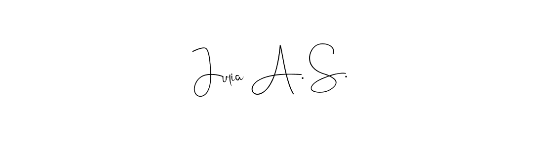 Create a beautiful signature design for name Julia A. S.. With this signature (Andilay-7BmLP) fonts, you can make a handwritten signature for free. Julia A. S. signature style 4 images and pictures png