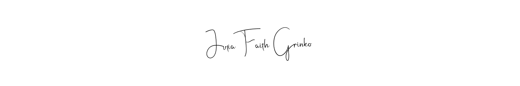 This is the best signature style for the Julia Faith Grinko name. Also you like these signature font (Andilay-7BmLP). Mix name signature. Julia Faith Grinko signature style 4 images and pictures png