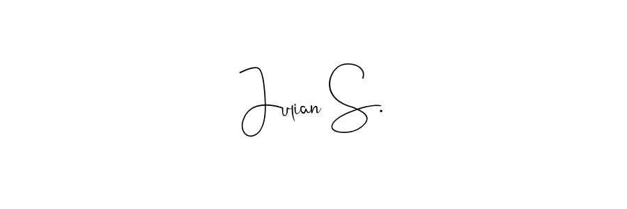 Also You can easily find your signature by using the search form. We will create Julian S. name handwritten signature images for you free of cost using Andilay-7BmLP sign style. Julian S. signature style 4 images and pictures png