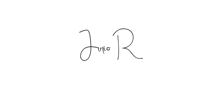 Use a signature maker to create a handwritten signature online. With this signature software, you can design (Andilay-7BmLP) your own signature for name Julio R. Julio R signature style 4 images and pictures png