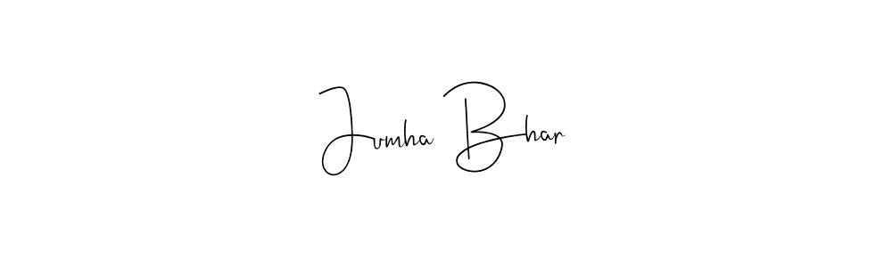 Here are the top 10 professional signature styles for the name Jumha Bhar. These are the best autograph styles you can use for your name. Jumha Bhar signature style 4 images and pictures png
