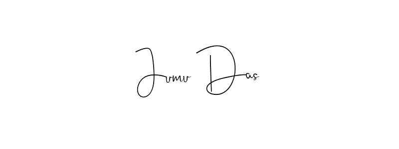 if you are searching for the best signature style for your name Jumu Das. so please give up your signature search. here we have designed multiple signature styles  using Andilay-7BmLP. Jumu Das signature style 4 images and pictures png