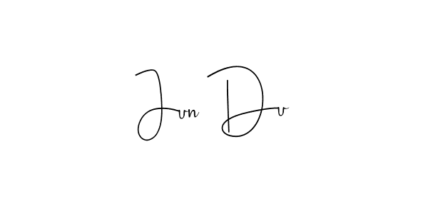 You should practise on your own different ways (Andilay-7BmLP) to write your name (Jun Du) in signature. don't let someone else do it for you. Jun Du signature style 4 images and pictures png