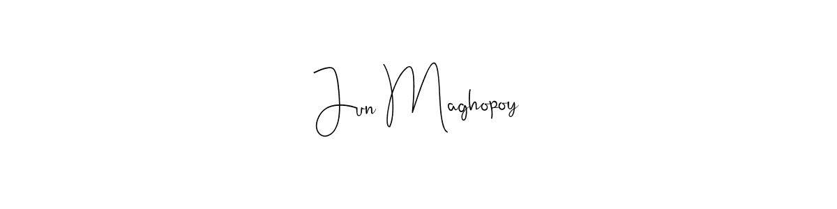 See photos of Jun Maghopoy official signature by Spectra . Check more albums & portfolios. Read reviews & check more about Andilay-7BmLP font. Jun Maghopoy signature style 4 images and pictures png