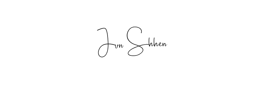 This is the best signature style for the Jun Shhen name. Also you like these signature font (Andilay-7BmLP). Mix name signature. Jun Shhen signature style 4 images and pictures png