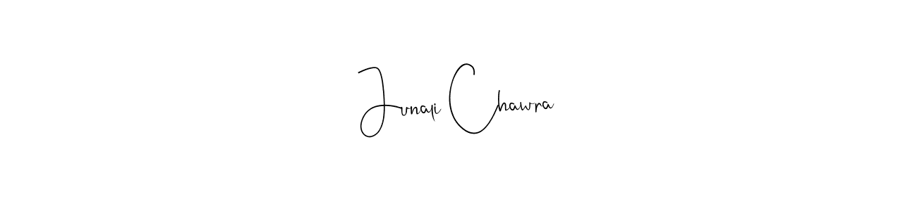 Also we have Junali Chawra name is the best signature style. Create professional handwritten signature collection using Andilay-7BmLP autograph style. Junali Chawra signature style 4 images and pictures png