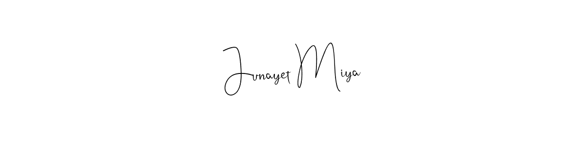 Design your own signature with our free online signature maker. With this signature software, you can create a handwritten (Andilay-7BmLP) signature for name Junayet Miya. Junayet Miya signature style 4 images and pictures png