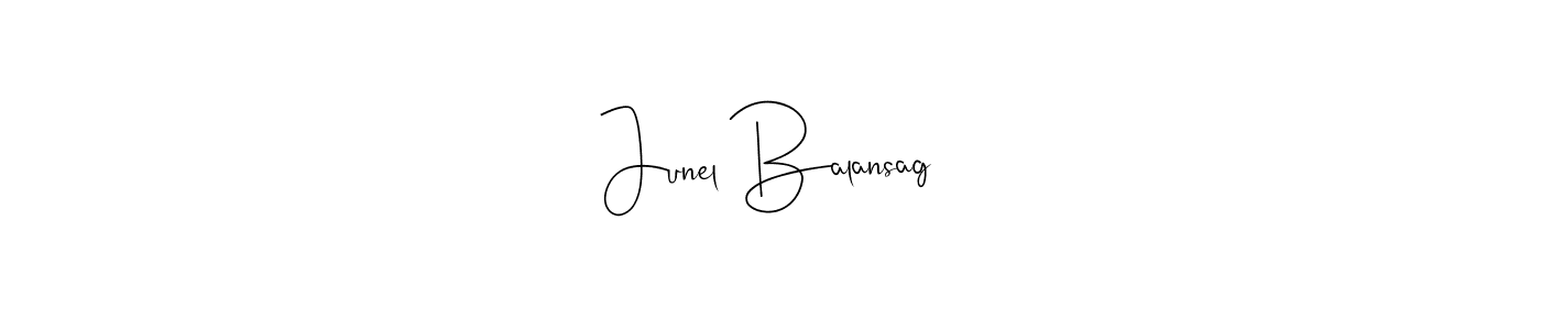 You should practise on your own different ways (Andilay-7BmLP) to write your name (Junel Balansag) in signature. don't let someone else do it for you. Junel Balansag signature style 4 images and pictures png