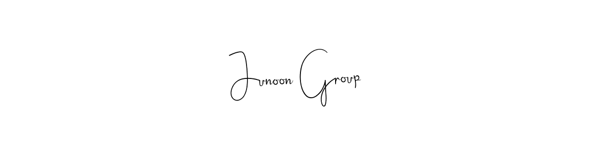 How to make Junoon Group signature? Andilay-7BmLP is a professional autograph style. Create handwritten signature for Junoon Group name. Junoon Group signature style 4 images and pictures png