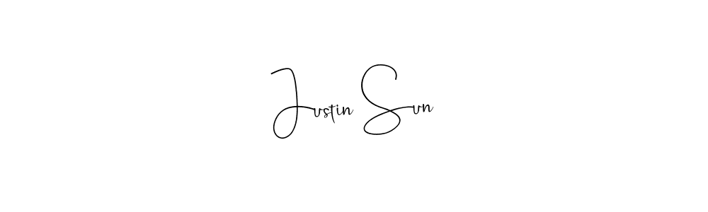You should practise on your own different ways (Andilay-7BmLP) to write your name (Justin Sun) in signature. don't let someone else do it for you. Justin Sun signature style 4 images and pictures png