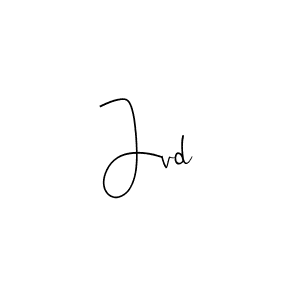 Create a beautiful signature design for name Jvd. With this signature (Andilay-7BmLP) fonts, you can make a handwritten signature for free. Jvd signature style 4 images and pictures png