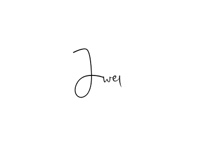 if you are searching for the best signature style for your name Jwel. so please give up your signature search. here we have designed multiple signature styles  using Andilay-7BmLP. Jwel signature style 4 images and pictures png