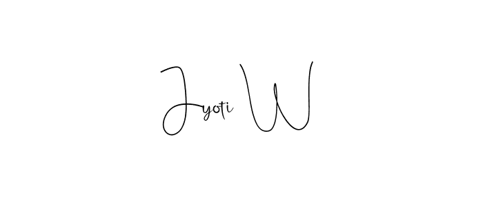 How to Draw Jyoti W signature style? Andilay-7BmLP is a latest design signature styles for name Jyoti W. Jyoti W signature style 4 images and pictures png