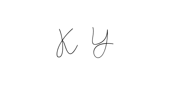 This is the best signature style for the K    Y name. Also you like these signature font (Andilay-7BmLP). Mix name signature. K    Y signature style 4 images and pictures png