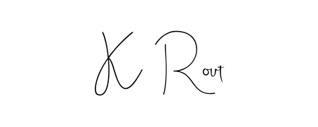 Designed for modern professionals: K  Rout name signature crafted with Andilay-7BmLP script. Ready for digital PDF workflows. K  Rout signature style 4 images and pictures png