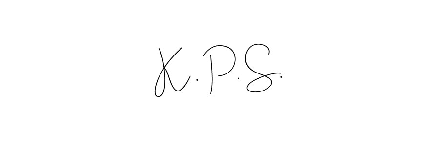 How to make K . P. S. signature? Andilay-7BmLP is a professional autograph style. Create handwritten signature for K . P. S. name. K . P. S. signature style 4 images and pictures png