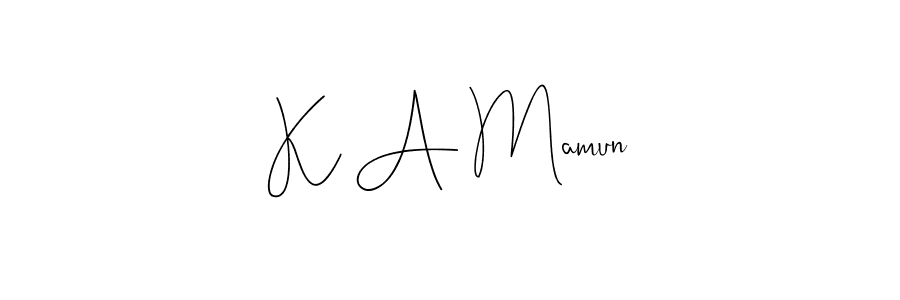 Similarly Andilay-7BmLP is the best handwritten signature design. Signature creator online .You can use it as an online autograph creator for name K A Mamun. K A Mamun signature style 4 images and pictures png