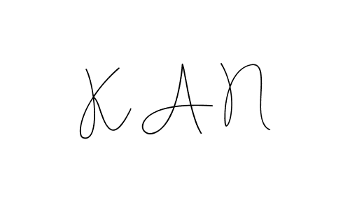 Design your own signature with our free online signature maker. With this signature software, you can create a handwritten (Andilay-7BmLP) signature for name K A N. K A N signature style 4 images and pictures png