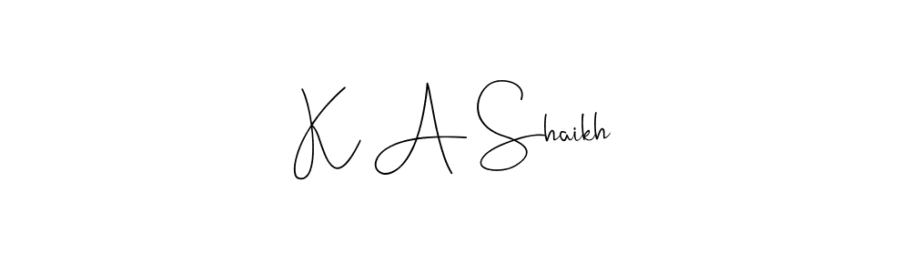 This is the best signature style for the K A Shaikh name. Also you like these signature font (Andilay-7BmLP). Mix name signature. K A Shaikh signature style 4 images and pictures png