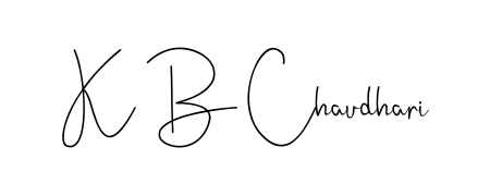 Create an unforgettable impression when signing with K B Chaudhari name styled in Andilay-7BmLP typography. 100% free online generator. K B Chaudhari signature style 4 images and pictures png