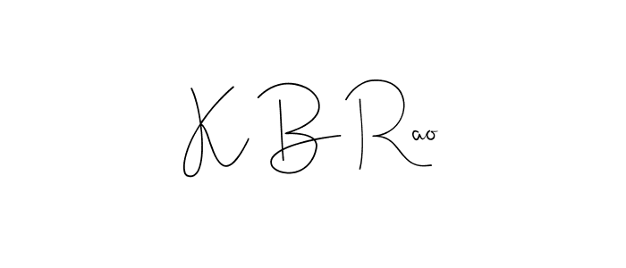 The best way (Andilay-7BmLP) to make a short signature is to pick only two or three words in your name. The name K B Rao include a total of six letters. For converting this name. K B Rao signature style 4 images and pictures png
