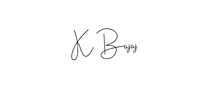 How to make K Bajaj signature? Andilay-7BmLP is a professional autograph style. Create handwritten signature for K Bajaj name. K Bajaj signature style 4 images and pictures png