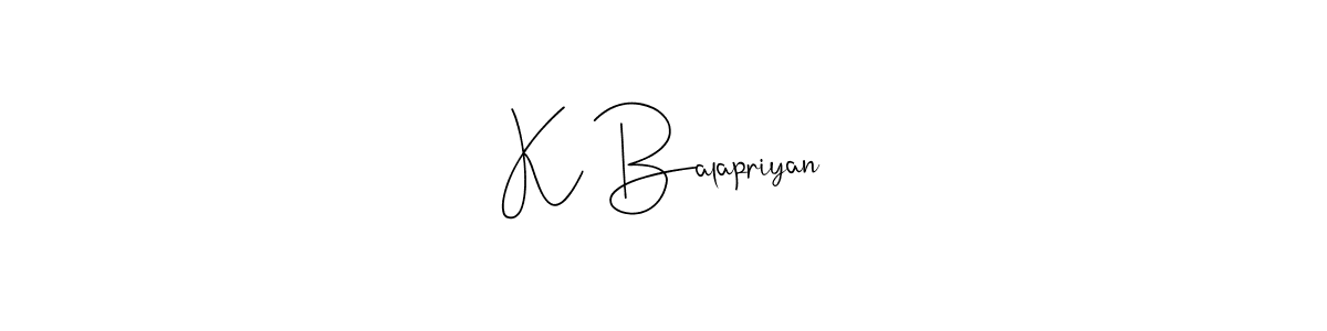 Make a beautiful signature design for name K Balapriyan. Use this online signature maker to create a handwritten signature for free. K Balapriyan signature style 4 images and pictures png