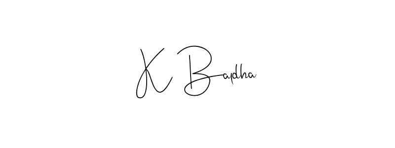 Also we have K Baldha name is the best signature style. Create professional handwritten signature collection using Andilay-7BmLP autograph style. K Baldha signature style 4 images and pictures png