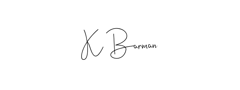 This is the best signature style for the K Barman name. Also you like these signature font (Andilay-7BmLP). Mix name signature. K Barman signature style 4 images and pictures png