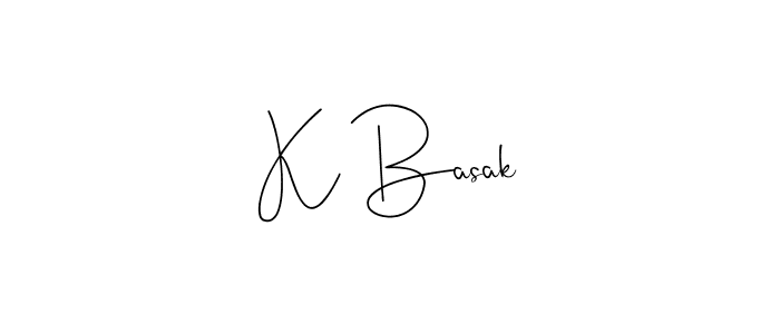 How to make K Basak name signature. Use Andilay-7BmLP style for creating short signs online. This is the latest handwritten sign. K Basak signature style 4 images and pictures png